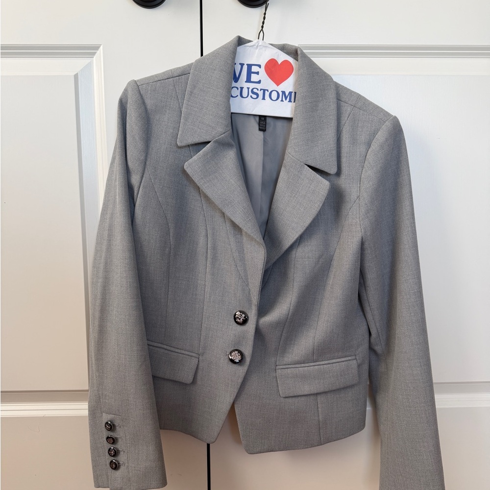 White House Black Market Gray Women's Blazer